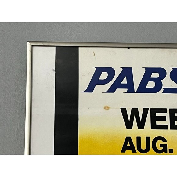 1981 Pabst 500 Racing Poster Road America BMW lola Corvette 28" framed +xtras - Picture 6 of 13